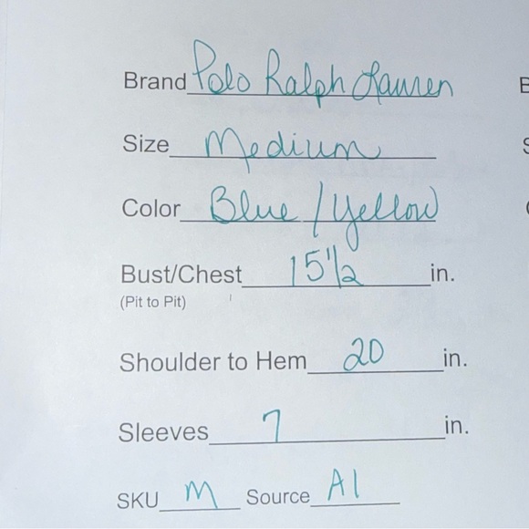 Polo Ralph Lauren Boys Colorblock Polo Shirt Blue Yellow M 10-12 - Picture 9 of 9